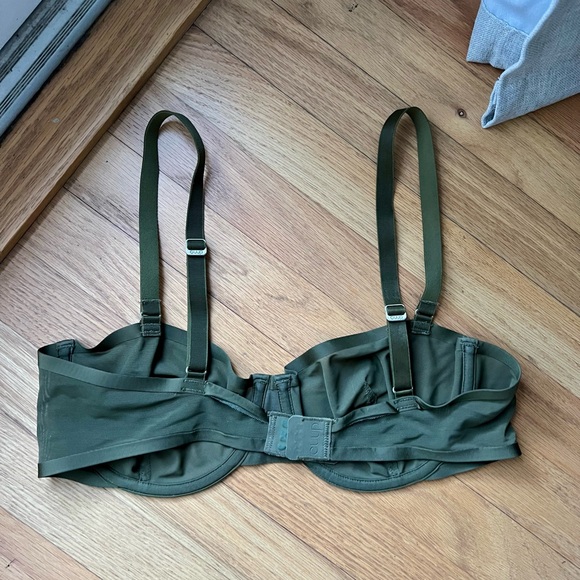 Cuup The Balconette Mesh Bra- Dark Green, 34C - Picture 3 of 7